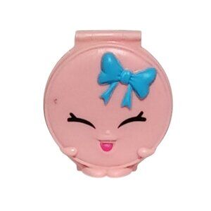 Shopkins Kelsey Pink Compact Mirror w/ Blue Bow McDonald's Happy Meal 2015 Toy